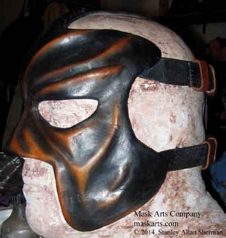 Abyss wrestling mask black & tan left side half mask
