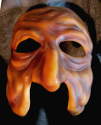 Old lady mask of the Commedia dell'Arte, fron center view