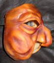 Commedia dell'Arte Old lady side view of the Finished mask