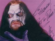 Undertaker custom wrestling mask photo signed Rest in Peace 